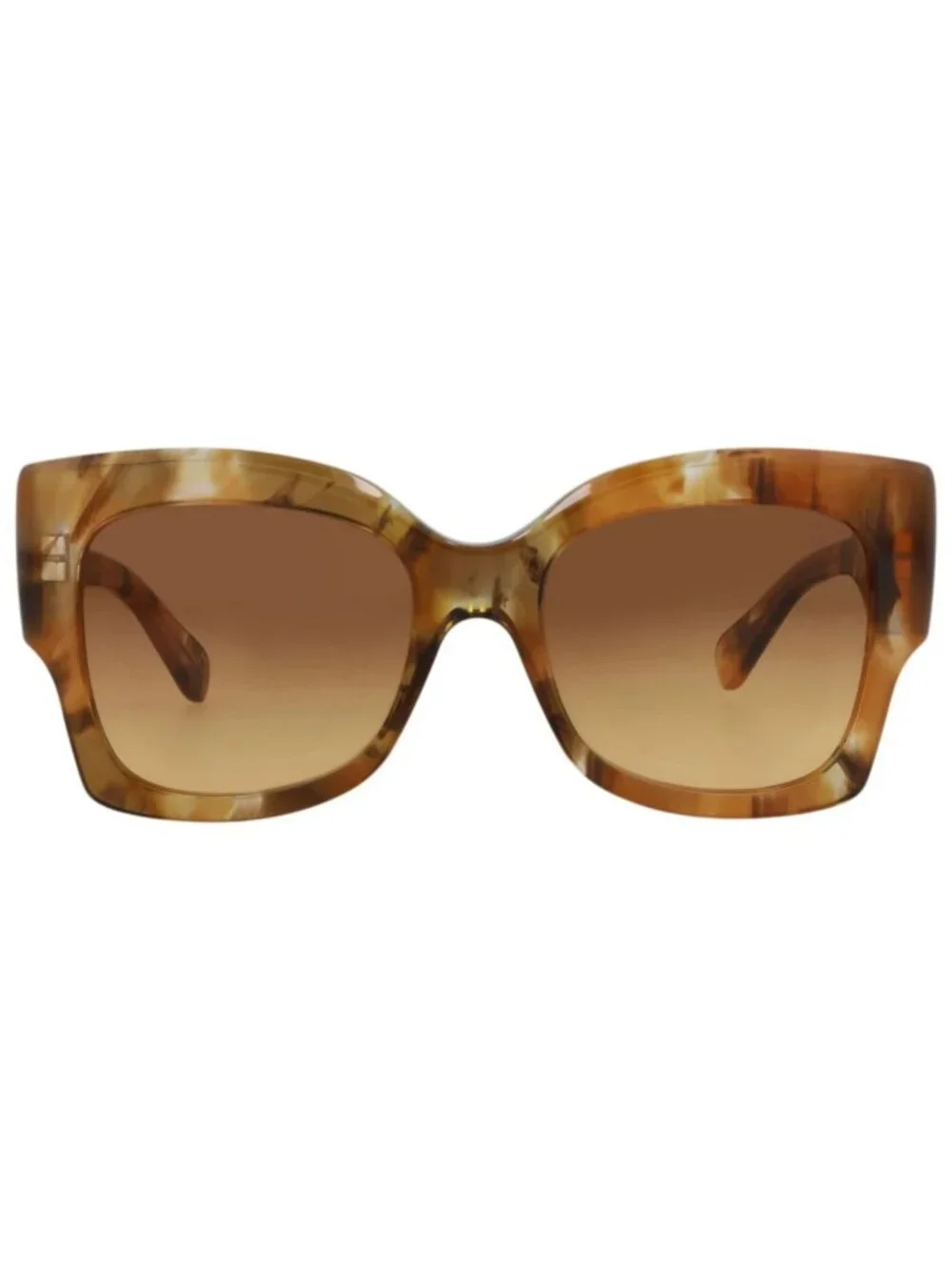 New Chloé Women's Sunglasses Square Rectangle Recycled Acetate Frame Havana